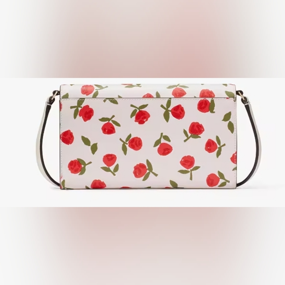 Kate Spade Dana Small Flap Crossbody NWT Roses 🌹 - Picture 2 of 6